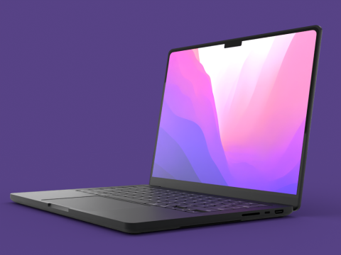 M3 MacBook Pro 3D मॉडल