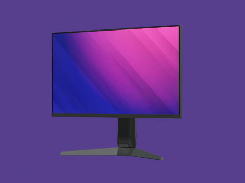 Gaming Monitor - Low Poly 3D Model