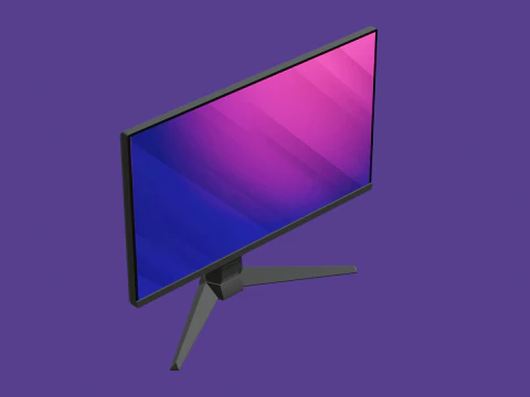 Gaming Monitor - Low Poly 3D Model