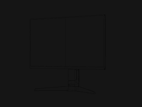 Gaming Monitor - Low Poly 3D Model