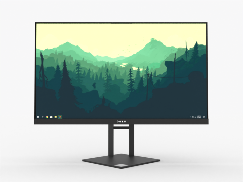 HP Omen 27i gaming monitor 3D Model