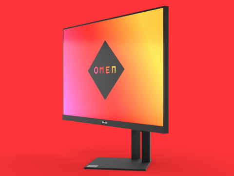 HP Omen 27i gaming monitor 3D Model