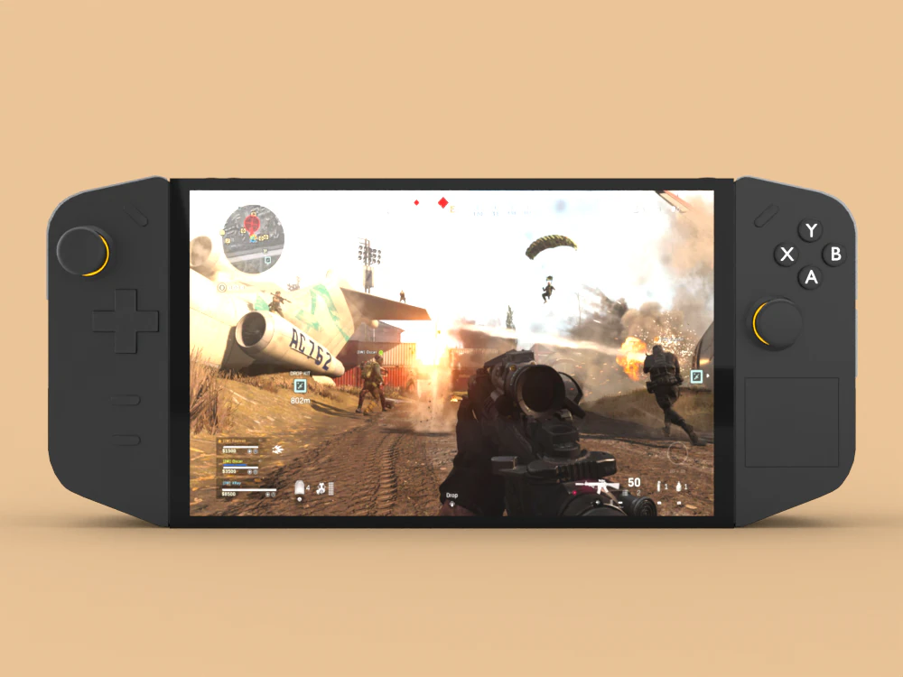 Handheld Gaming PC 3D Model .c4d .max .obj .3ds .fbx .stl .blend 