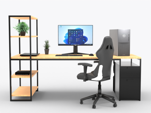 Wooden Desk 3Dモデル