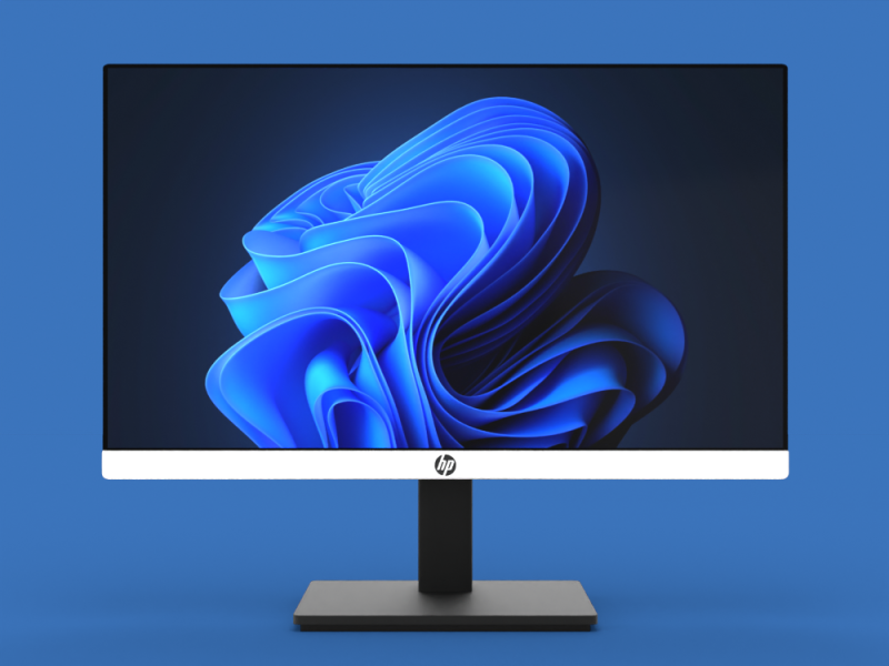 HP Computer Monitor 3D Model .c4d .max .obj .3ds .fbx .stl .blend