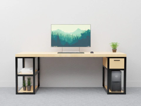 Modern Desktop 3D Model