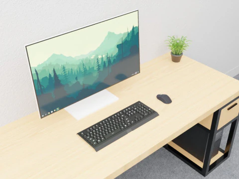 Modern Desktop 3D Model