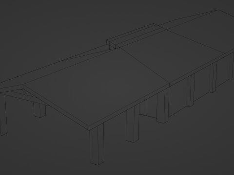 Modern Carport and Storage Unit 3D Модель