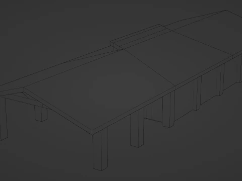 Modern Carport and Storage Unit 3D Model