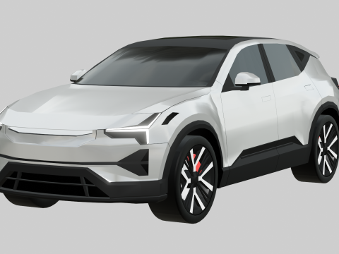 SUV Electric Car - Low Poly 3D-Modell