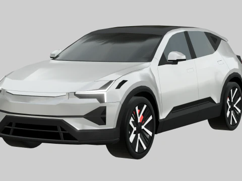 SUV Electric Car - Low Poly 3D Model
