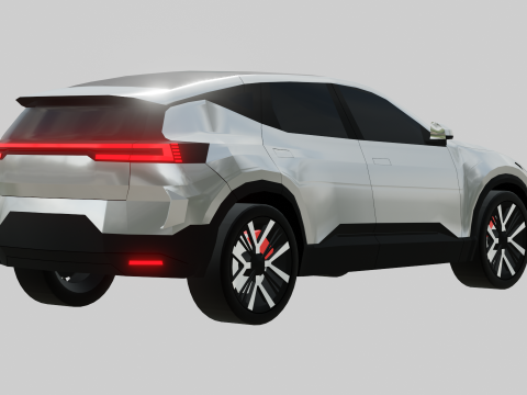 SUV Electric Car - Low Poly 3D-Modell