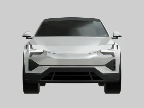SUV Electric Car - Low Poly 3D Model