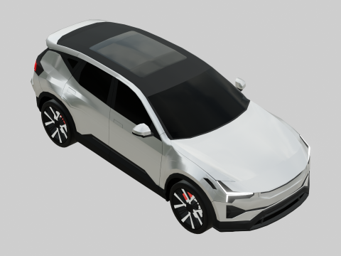 SUV Electric Car - Low Poly 3D-Modell