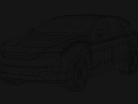 SUV Electric Car - Low Poly 3D-Modell