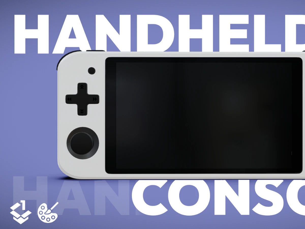 Handheld Console - Low Poly 3D Model .c4d .max .obj .3ds .fbx .stl .blend 