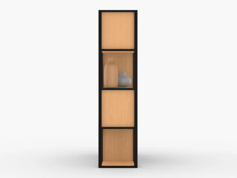 Modern Grid Shelving 3D Model