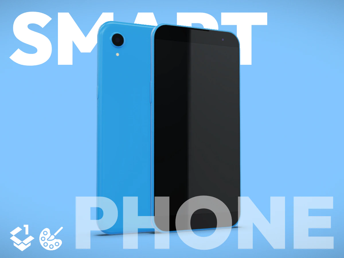 Generic Smartphone 3D Model .c4d .max .obj .3ds .fbx .stl .blend 