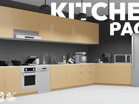Kitchen Pack 3D मॉडल