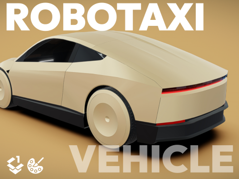 Robotaxi Cybercab Vehicle 3Dモデル