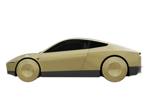 Tesla Cybercab Robotaxi Modello 3D