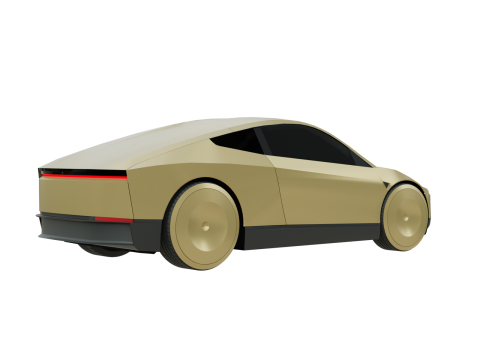 Tesla Cybercab Robotaxi Modello 3D