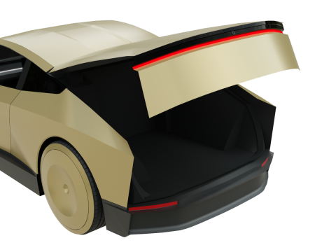 Tesla Cybercab Robotaxi Modello 3D