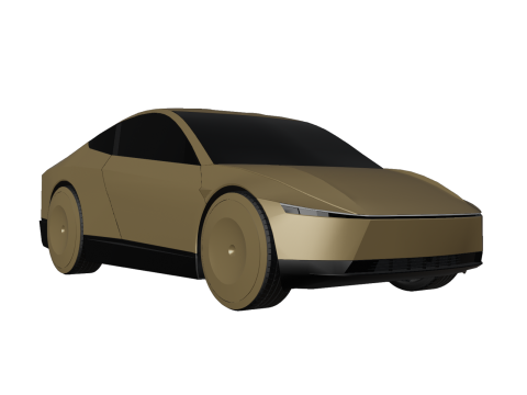 Tesla Cybercab Robotaxi Modello 3D