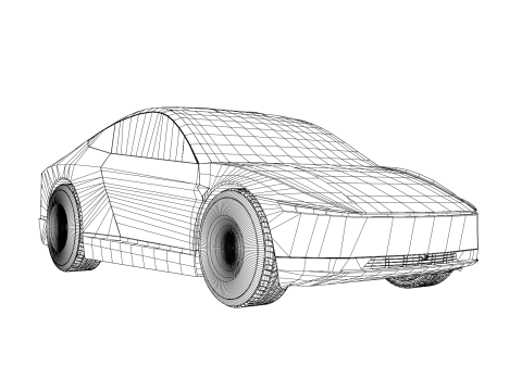 Tesla Cybercab Robotaxi Modello 3D