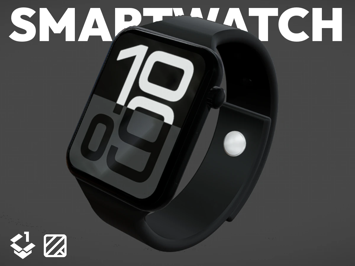 Smart Watch 3D Model .c4d .max .obj .3ds .fbx .stl .blend 