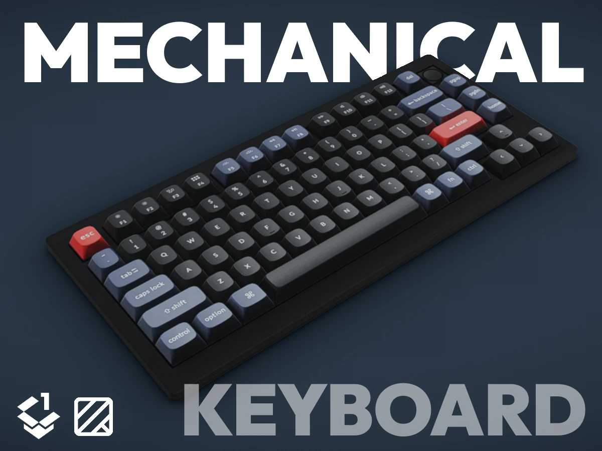 Mechanical Gaming Keyboard 3D Model .c4d .max .obj .3ds .fbx .stl .blend 