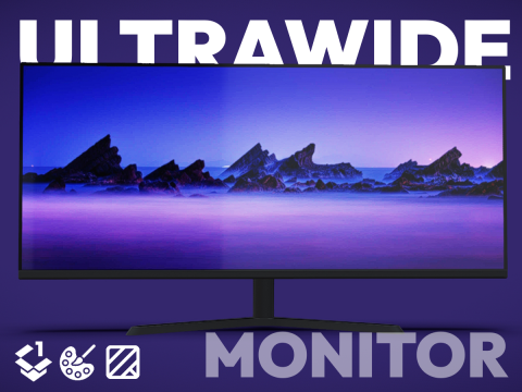 Ultrawide Monitor 3D मॉडल