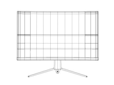 Curved Gaming Monitor 3D-Modell