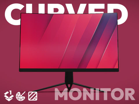 Curved Gaming Monitor 3D Model