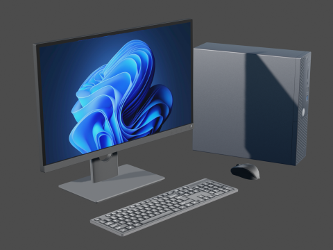 Office Computer Pack - Low Poly Model 3D