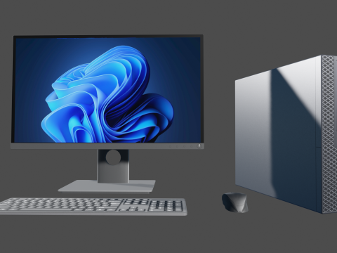 Office Computer Pack - Low Poly Model 3D