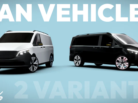 Pojazdy dostawcze &mdash; Low Poly Model 3D