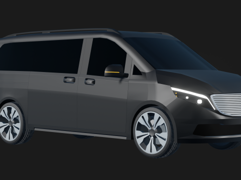 Veicoli furgoni - Low Poly Modello 3D