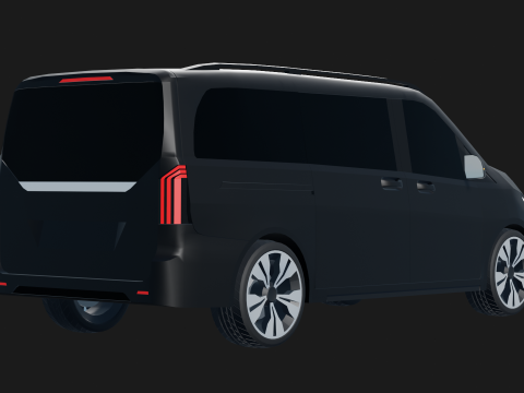 Veicoli furgoni - Low Poly Modello 3D