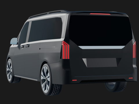 Veicoli furgoni - Low Poly Modello 3D