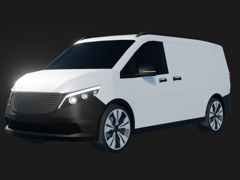 Veicoli furgoni - Low Poly Modello 3D