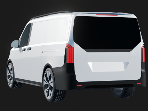 Veicoli furgoni - Low Poly Modello 3D