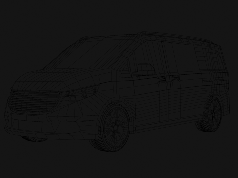 Veicoli furgoni - Low Poly Modello 3D