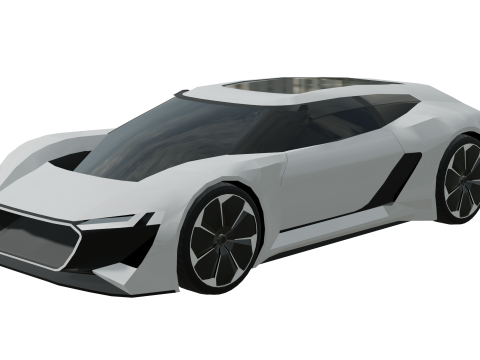 Electric Sport car - Low poly 3Dモデル