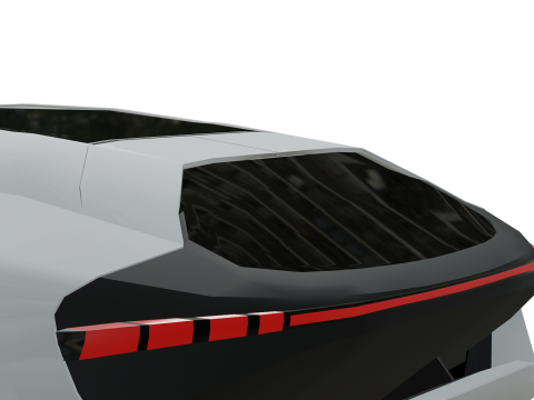 Electric Sport car - Low poly 3Dモデル
