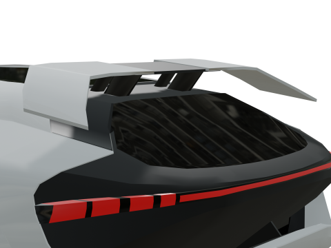 Electric Sport car - Low poly 3Dモデル