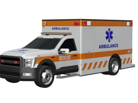Ambulance Vehicle 3D Model