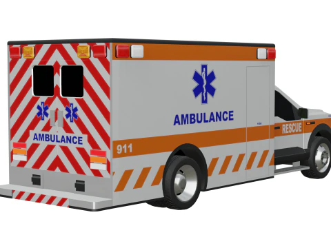 Ambulance Vehicle 3D Model