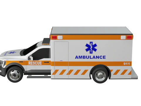 Ambulance Vehicle 3D Model