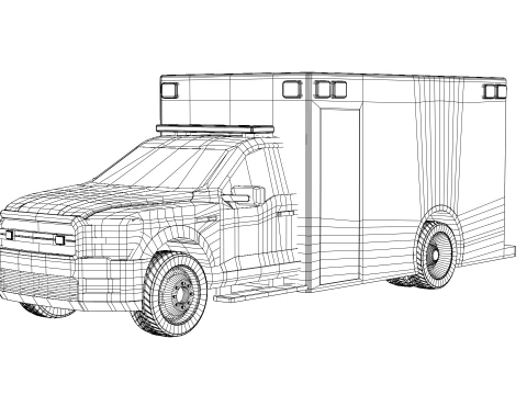 Ambulance Vehicle 3D Model